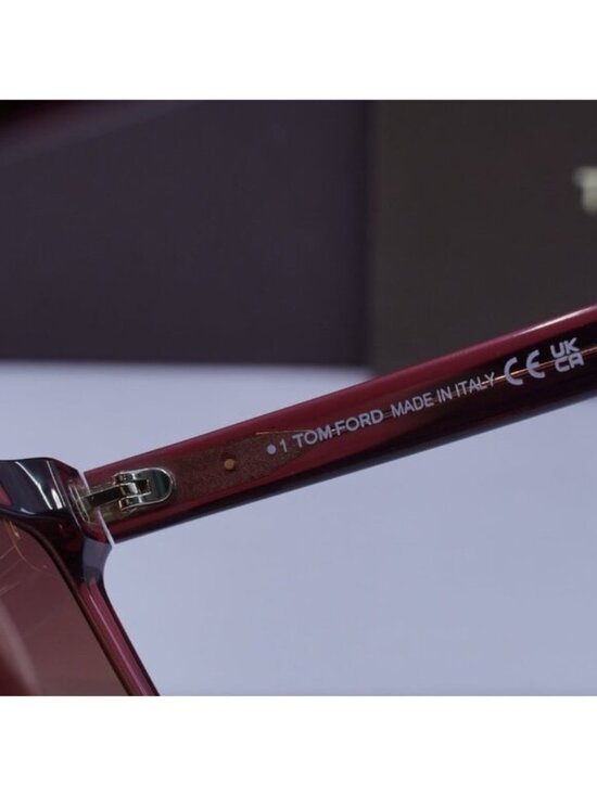 Tom Ford FT0764 69T Sabrina Square Sunglasses - Bordeaux main image 6